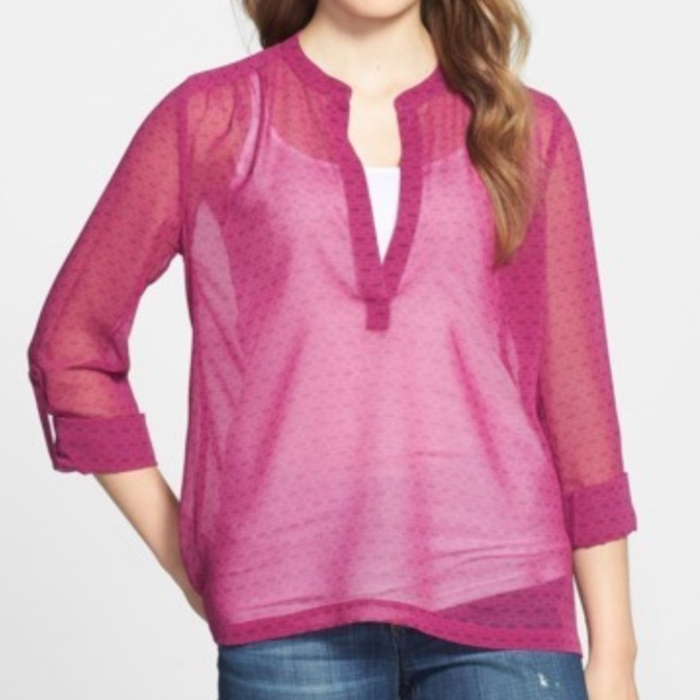 NWOT Patterned Sheer Blouse from Nordstrom